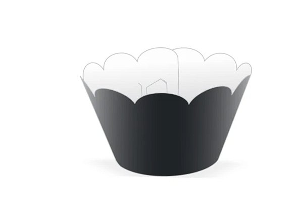 Saia Mini Cupcake Preto 12un - Nc Toys