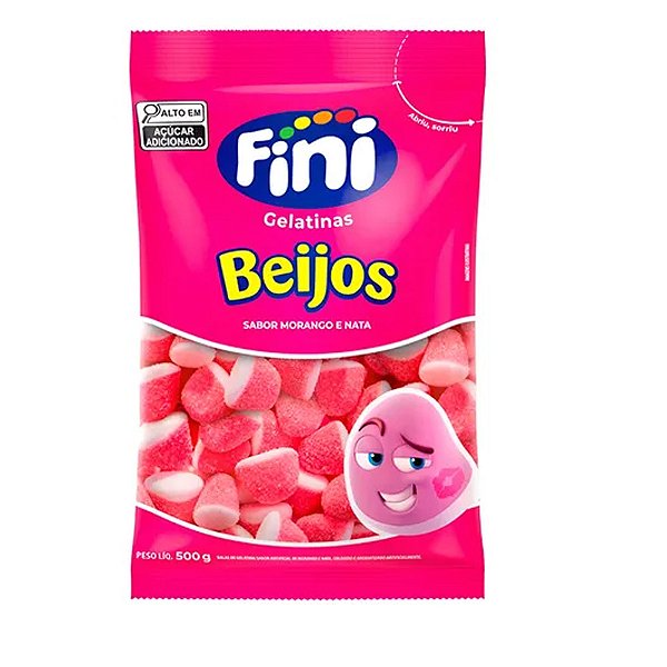 Fini Beijos de Morango 500g - Fini