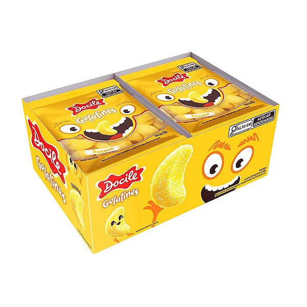 Gelatina Mini Bananas 15g 12un - Docile