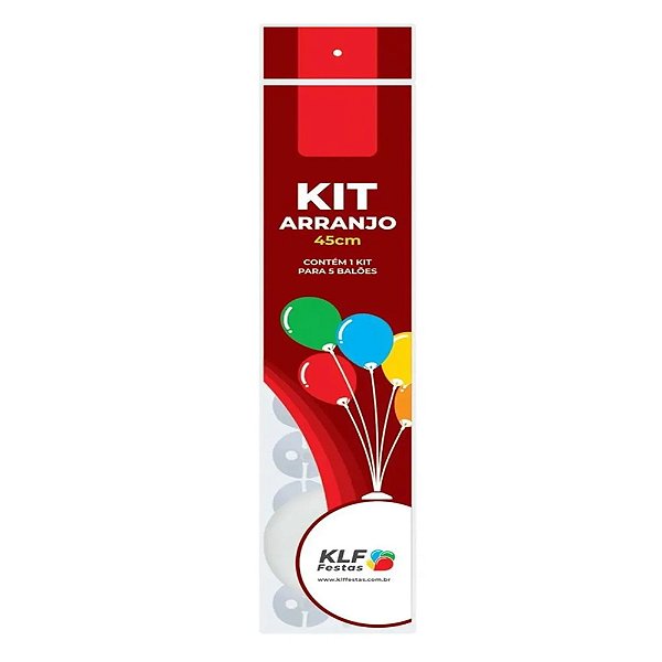 Kit Suporte Arranjo Branco 45cm 5 hastes - KLF