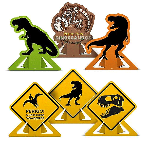 Decoração Mesa Dinossauro 6Un - Regina