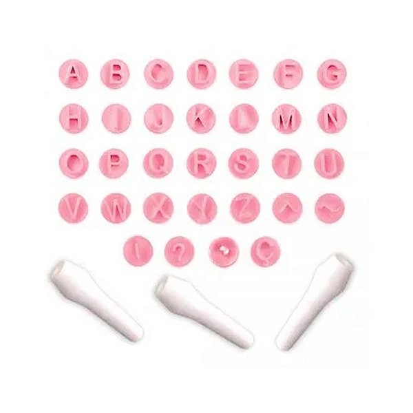 Kit carimbo Letras Rosa - Blue Star