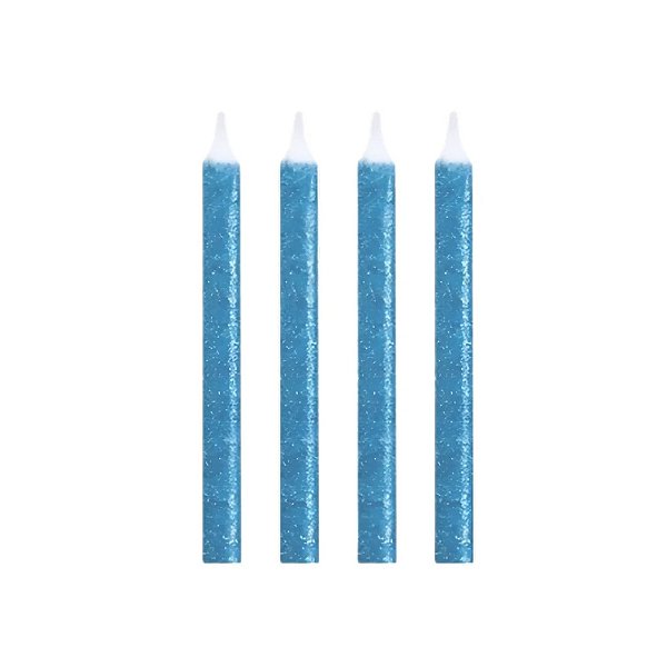 Vela Palito Glitter Azul 8un - Regina