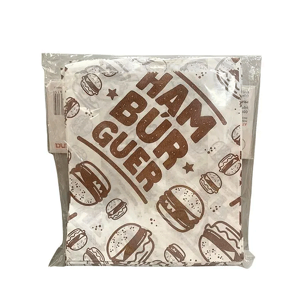 Saco Papel Estampado Hamburguer M 50un - Regina