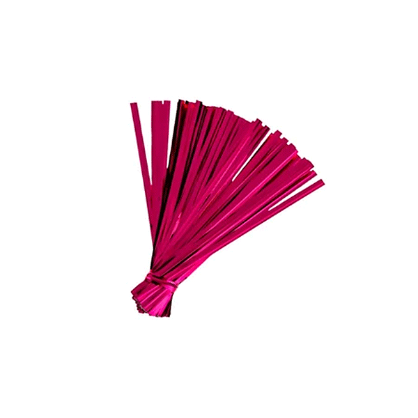 Fecho Prático Metalizado Rosa 100Un - Silver