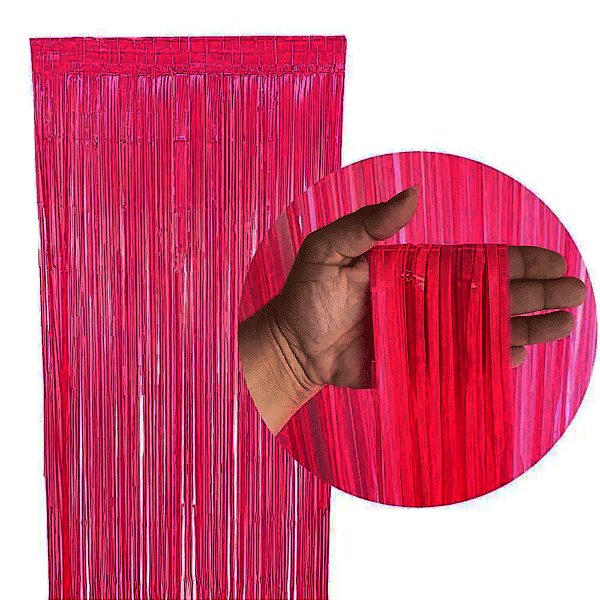 Cortina Neon Rosa 100x200cm - Silver