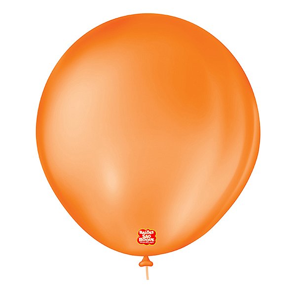 Balão 7 Liso Redondo Laranja Mandarim  50un - São Roque