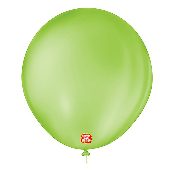 Balão 7 Liso Redondo Verde Lima  50un - São Roque