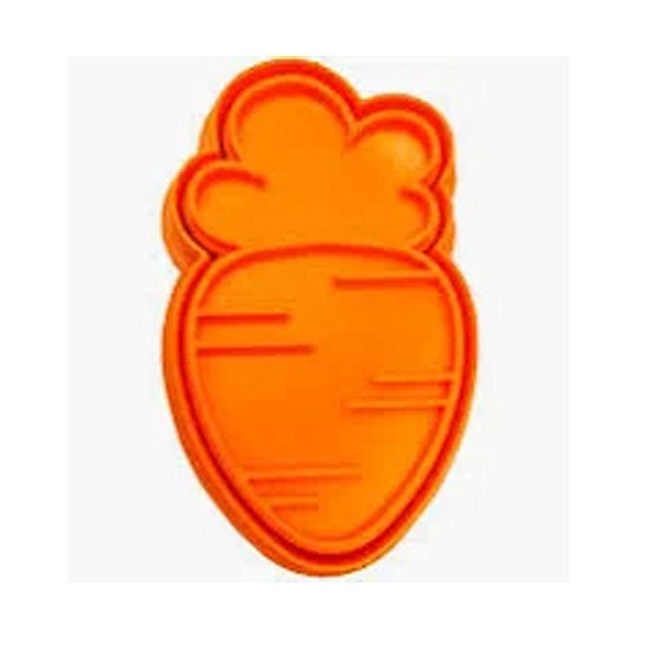 Kit Cortador com Carimbo Cenoura G 3D - RR Oliveira