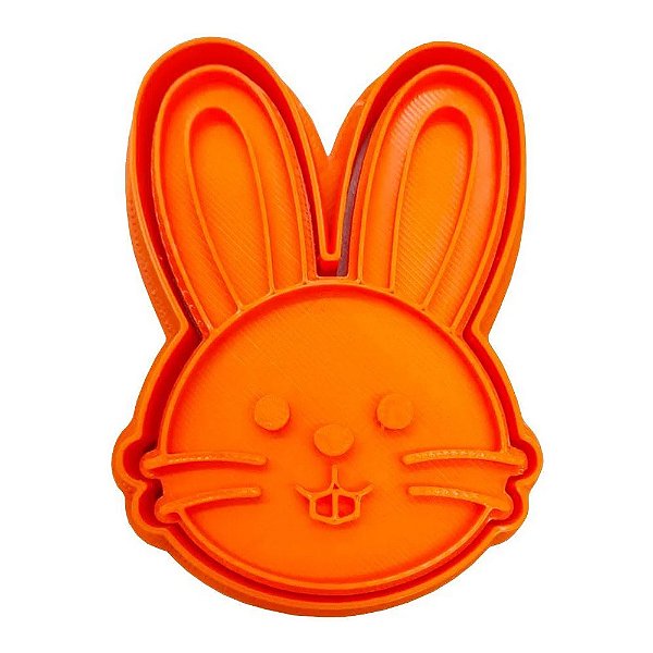 Kit Cortador com Carimbo Face Coelho G - RR Oliveira