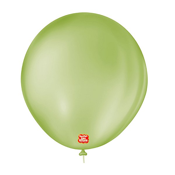 Balão 7 Liso Redondo Verde Eucalipto 50un - São Roque