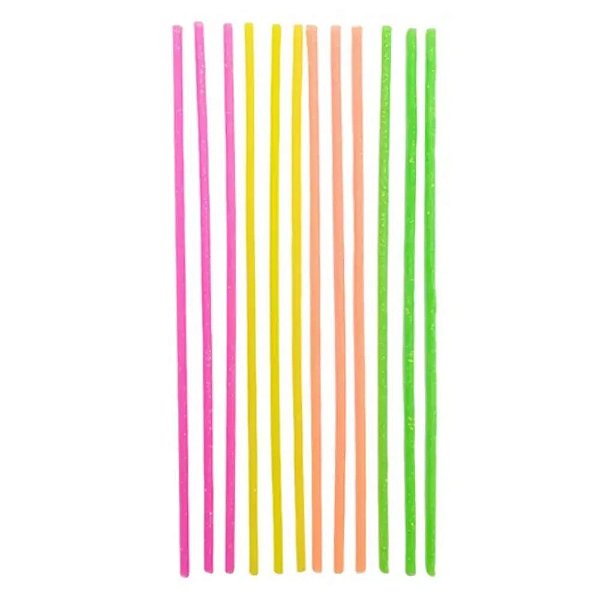 Vela Palito Gigante Neon Colorida 24un - Silver