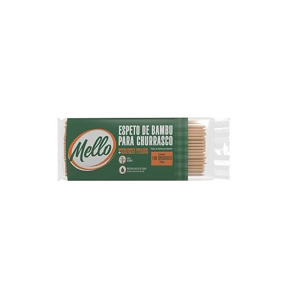 Espeto Bambu 18cm 100un - Mello