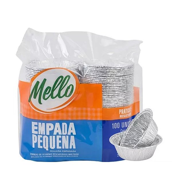 Forma Empada Alumínio 50ml 100un - Mello