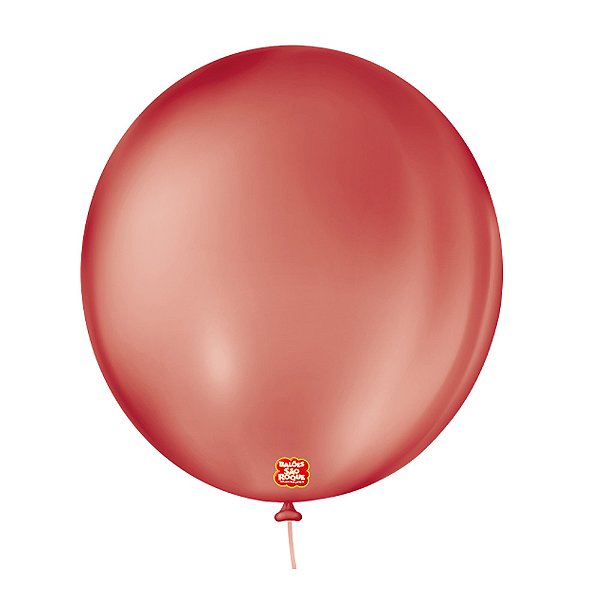 Balão 9 Liso Redondo Vermelho Quente  50un - São Roque