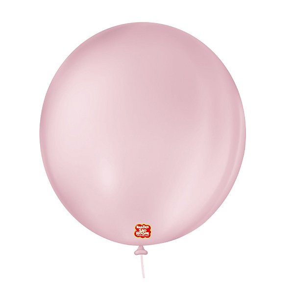 Balão 9 Liso Redondo Rosa Baby  50un - São Roque