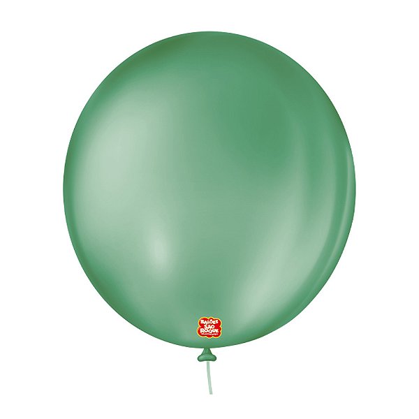 Balão 9 Liso Redondo Verde Folha - São Roque