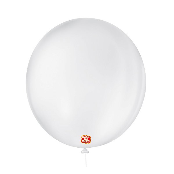 Balão 9 Liso Redondo Branco Polar  50un - São Roque