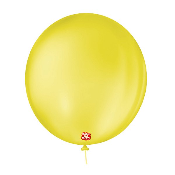 Balão 9 Liso Redondo Amarelo Citrino  50un - São Rque