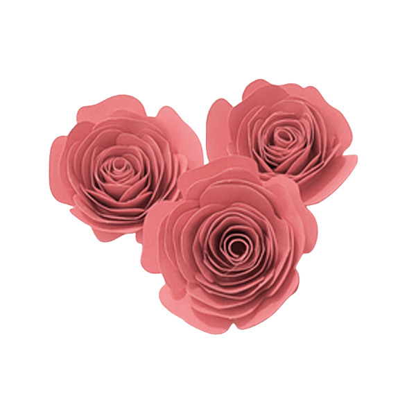 Topo de Bolo Rosas P Rosa 3un - Amora