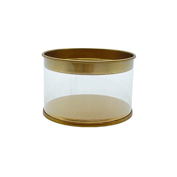 Lata Transparente Baixa Ouro 6un - Art Lille