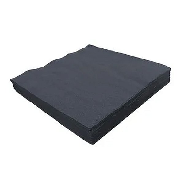 Guardanapo Preto 32x32cm 20un - Silver