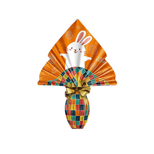 Express Páscoa Divertida Laranja 24x24cm 25un - Ideia Embalagens