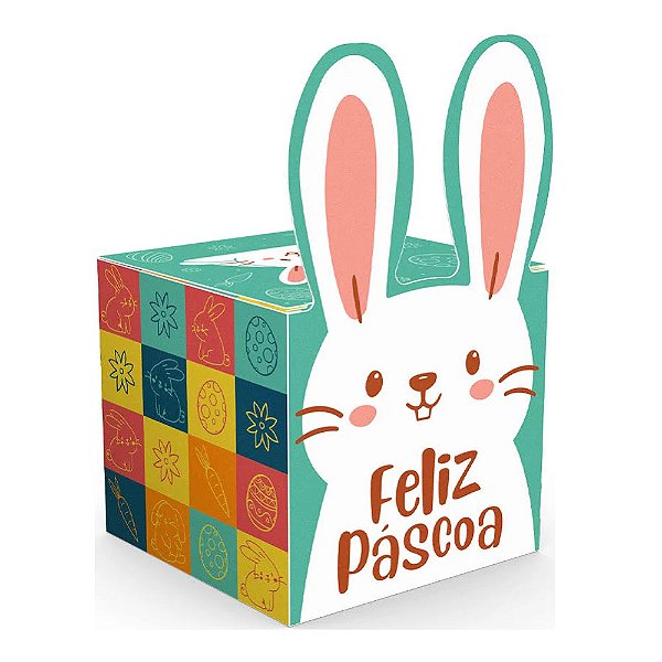 Caixa Pop Up Páscoa Divertida 8x8x8cm Desmontadas 10un - Ideia Embalagens