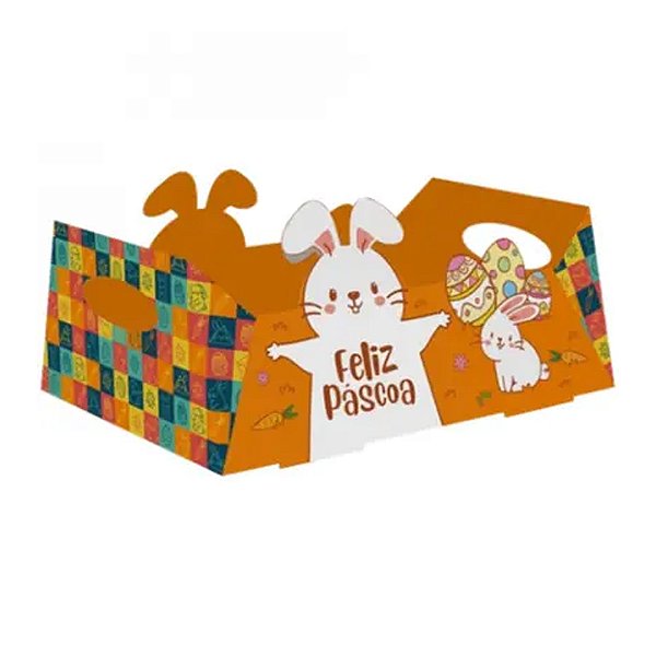 Cesta Coelho Páscoa Divertida Desmontadas 5un - Ideia Embalagens