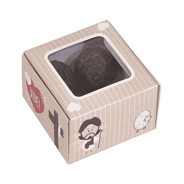 Caixa 4 Doces Practice com Visor Vida Nova Desmontadas 10un - Ideia Embalagens