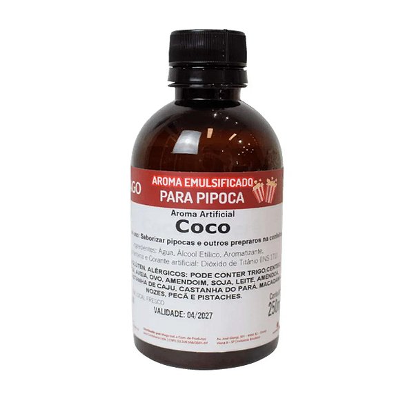 Aroma Para Pipoca Coco 250ml - Mago