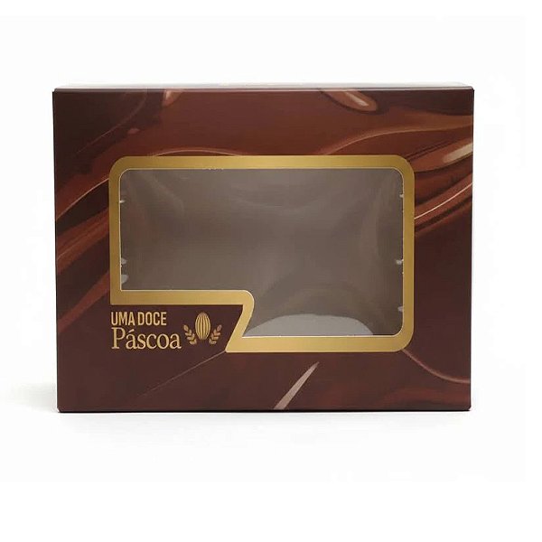 Caixa 6 Doces Practice com Visor Páscoa Elegance Desmontadas 10un - Ideia Embalagens