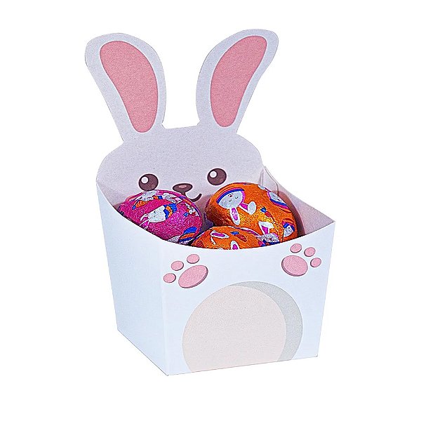 Cestinha Coelho Páscoa Básica Desmontadas 10un - Ideia Embalagens