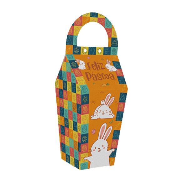 Saco com Alça Páscoa Divertida Desmontadas 10un - Ideia Embalagens