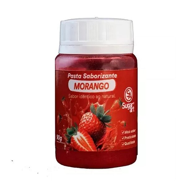 Pasta Saborizante Morango 90g - Sugar Art