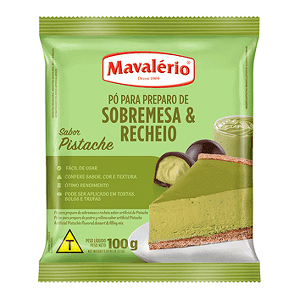 Pó Para Sobremesas Pistache 100g - Mavalério