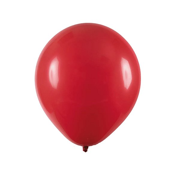 Balão 9 Liso Vermelho Cereja 50un - Art Latex