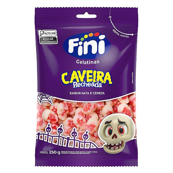 Fini Caveira Recheada 250g - Fini