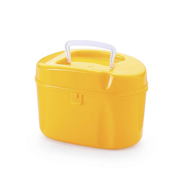 Maleta Baú com Alça Amarelo - Oldaniplast