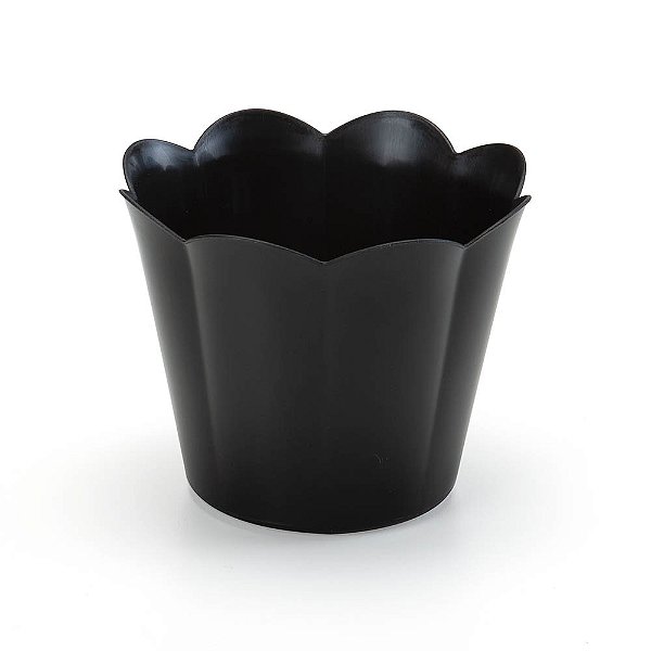 Cachepot Flor Preto - Oldaniplast