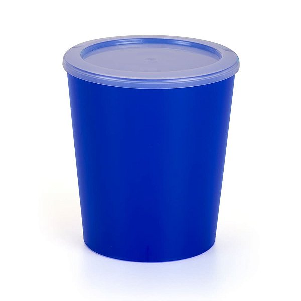 Balde Pipoca Azul Royal Com Tampa - Oldaniplast