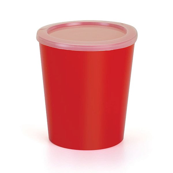 Balde Pipoca Vermelho Com Tampa - Oldaniplast