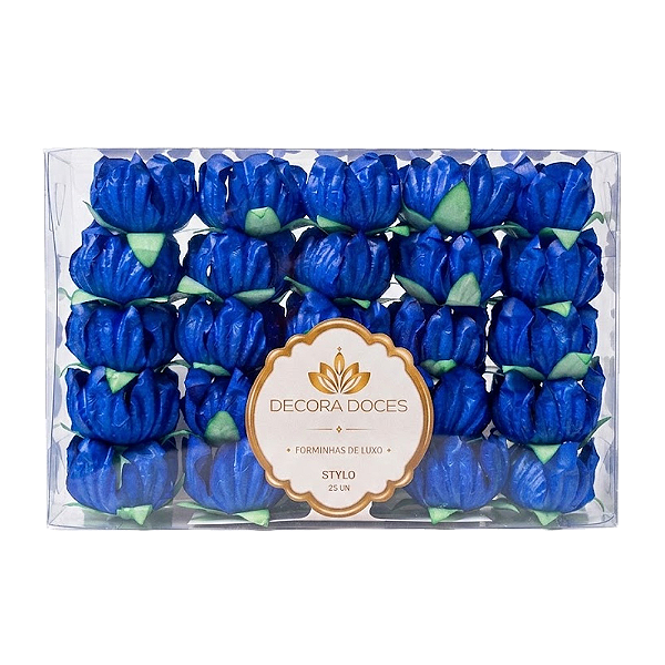 Forminha Stylo Azul Royal 25un - Decora Doces