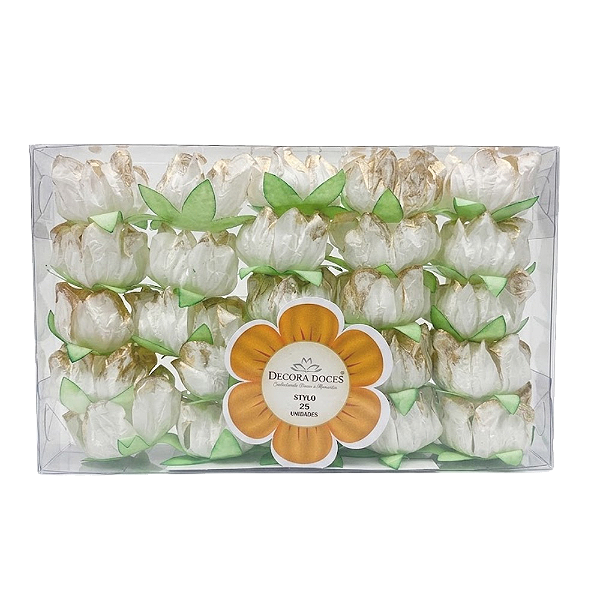 Forminha Stylo Borda Dourada 25un - Decora Doces