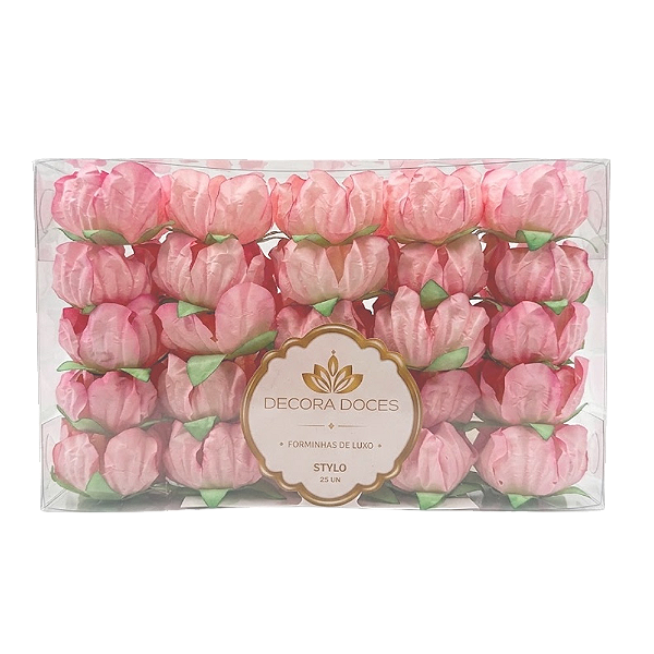 Forminha Stylo Pêssego 25un - Decora Doces