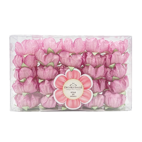 Forminha Stylo Rosa Seco 25un - Decora Doces
