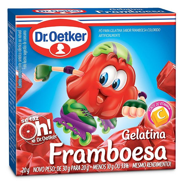 Gelatina Framboesa 20G - Dr. Oetker