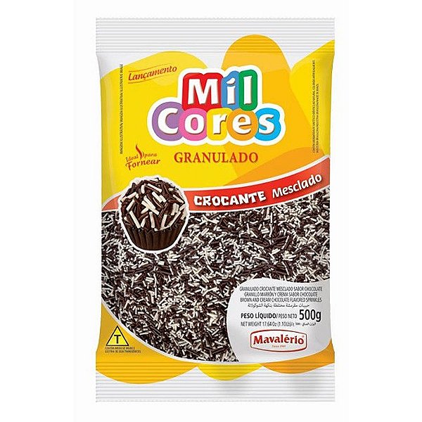 Granulado Crocante Mil Cores Mesclado 500G - Mavalério