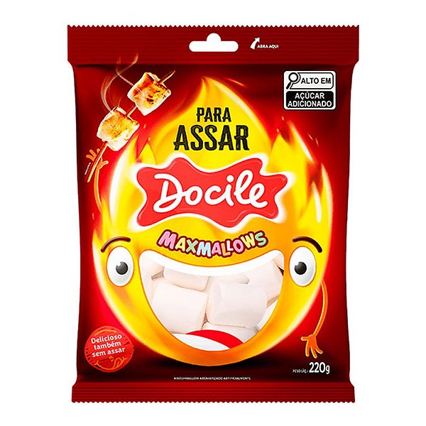 Maxmallows Tubo Branco para Assar 220G - Docile