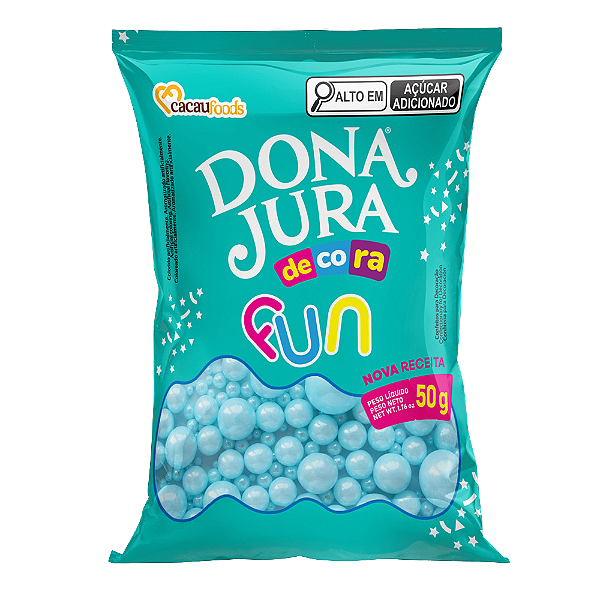 Confeito Decora Fun Blue Mix 50g - Dona Jura